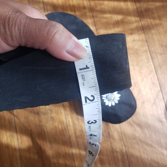 Bla k Rhinestone Embellished Flip Flops - Picture 7 of 8